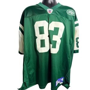 New York Jets Jersey Mens XL Green NFL Football Santana Moss 83 Reebok Throwback